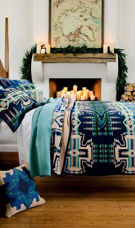 Pnw Decor, Pendleton Blanket, Western Bedroom, Southwest Decor, Casa Vintage, Ideas Hogar, Western Home, Southwest Style, Cabin Fever