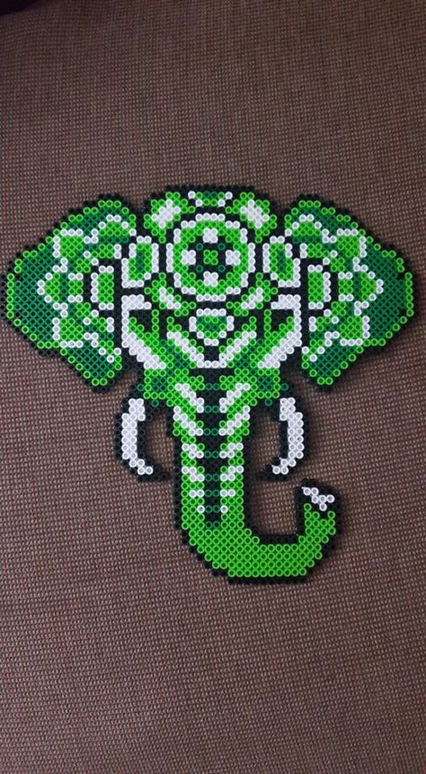 Elephant perler beads by LadyRaveicorn Perler Beads Elephant, Electric Forest Perler, Edm Perler Bead Patterns, Elephant Perler, Perleplader Ideas, Fuse Beads Ideas, Hamma Beads Ideas, Perler Creations, Mandala Elephant