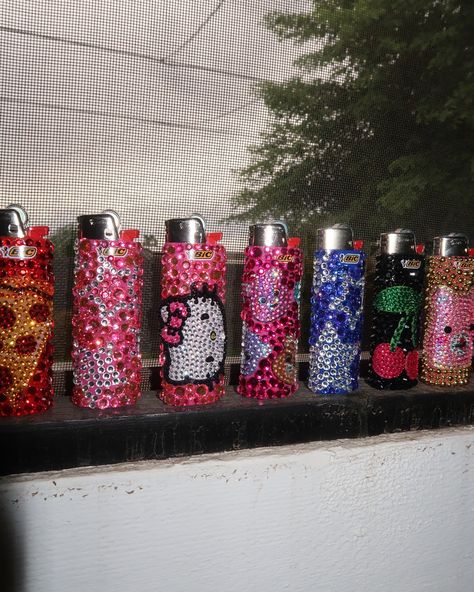 Bedazzle lighters DROP IS LIVE NOW!!! ⭐️⭐️⭐️ there is only 1 of each design available… website in bio Bedazzle Lighter, Diy Lighter Design, Decorating Lighters, Lighters Decorated Diy, Lighter Decor, Bedazzled Designs, Lighter Decoration, Diy Decorate Lighter, Things To Bedazzle