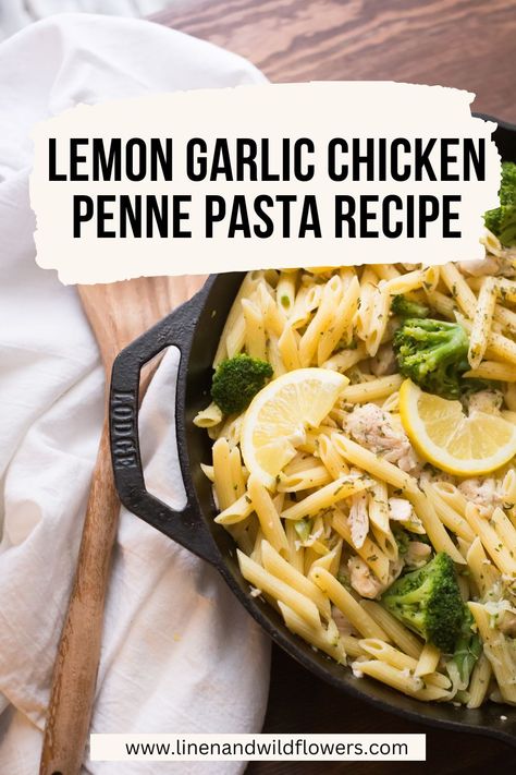 Looking for a pasta dish bursting with great flavor that your entire family will enjoy? Look no further than our Lemon Garlic Chicken Penne Pasta recipe! This mouthwatering dish combines the classic combination of garlic, lemon, and chicken to create a delightful symphony of tastes. Lemon Garlic Chicken Pasta, Cholesterol Meal Plan, Low Cholesterol Meal Plan, Sausage Penne Pasta, Dinner From Scratch, Penne Pasta Recipe, Garlic Pasta Recipe, Sausage Penne, Chicken Penne Pasta