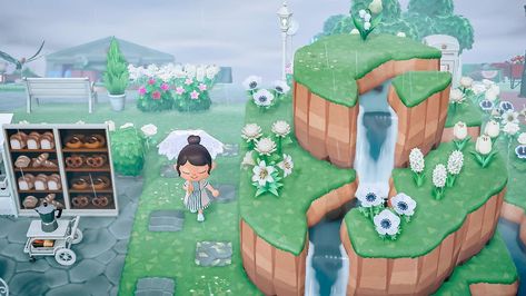 Waterfall Ideas, Mini Waterfall, Acnh Cottagecore, Animal Crossing Funny, Animal Crossing Guide, Animal Crossing Wild World, Waterfall Design, Animal Crossing Villagers, Small Waterfall