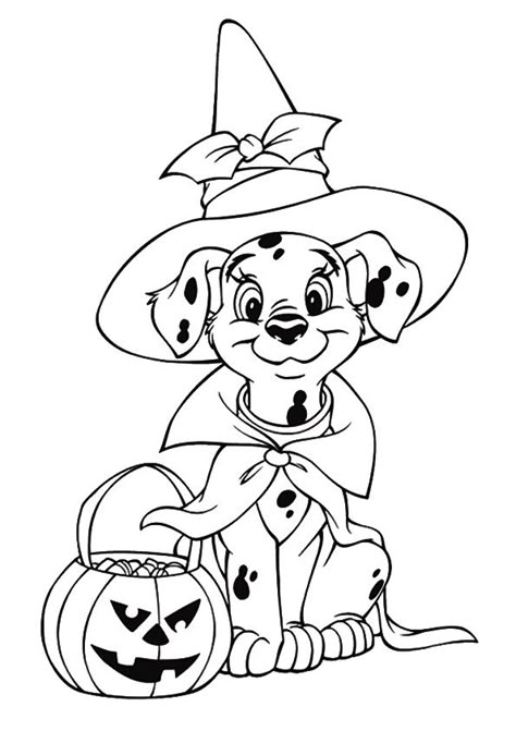 Disney Dalmation, Disney Halloween Coloring Pages, Dalmatian Halloween, Halloween Colouring, Halloween Coloring Pages Printable, Cute Halloween Coloring Pages, Free Halloween Coloring Pages, Halloween Coloring Sheets, Witch Coloring Pages