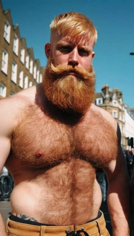 Handsome Ginger Men, Buff Redhead Men, Big Bearded Men, Big Beards Men, Scandinavian Men, Men Chest Hair, Lumberjack Men, Quentin Crisp, Stocky Men