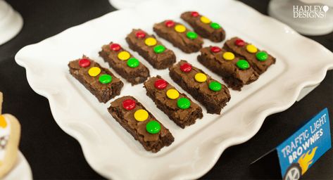 Traffic Light Brownies Recipe Hot Wheels Birthday Party, Hot Wheels Themed Birthday Party, Blaze Birthday Party, Blaze Birthday, Kids Birthday Party Food, Hotwheels Birthday Party, 2nd Birthday Party For Boys, Hot Wheels Birthday, Hot Wheels Party