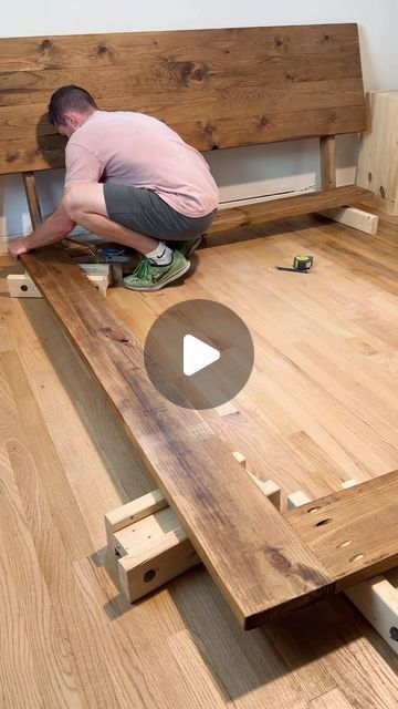 Bedframe Diy King, Making Bed Frames Diy, Minimalist Bed Frame Wood Diy, Diy Bed Frame California King, Wooden Bed Frame Diy How To Build, Easy Diy Twin Bed Frame, How To Build A Platform Bed, Easy Bed Frame Diy, Wooden Bed Diy