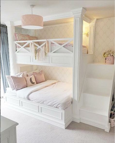 Girl Bedroom Wallpaper, Wallpaper Girls Bedroom, Bedroom Ideas Girl, Princess Bunk Beds, Small Room Girl, Bedroom Wallpapers, Bunk Bed Room, Girls Bedroom Wallpaper, Girl Bedroom Ideas