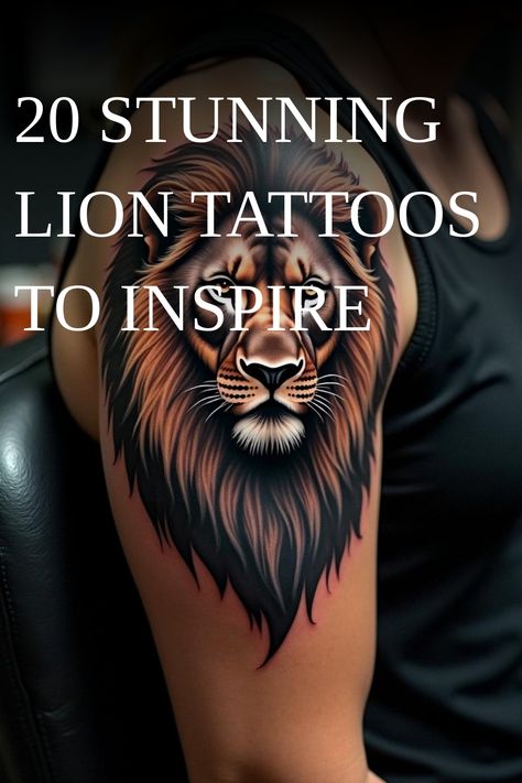 20 Stunning Lion Tattoos to Inspire Leo Tattoo For Men Lion, Lion Arm Tattoo Women, Realistic Lion Tattoo Design, Majestic Tattoos, Lion Arm Tattoo, Lioness Tattoo Design, Tattoos Lion, Fierce Tattoo, Lion Forearm Tattoos