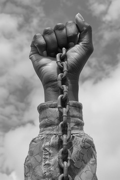 Free Photo | Symbolic representation of the end of slavery in the u.s. Symbolic Representation, Pen Sketch, History Projects, Black Community, Free Photo, Black Lives, 1 Million, Black Lives Matter, Wallpaper Quotes