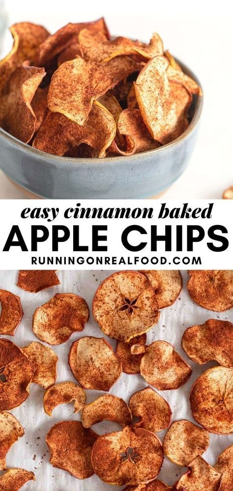 Baked Apple Chips, Cinnamon Apple Chips Baked, Apple Chips Recipe, Easy Baked Apples, Cinnamon Apple Chips, Apple Chips Baked, Apples And Cinnamon, Apple Snacks, Easy Snacks For Kids