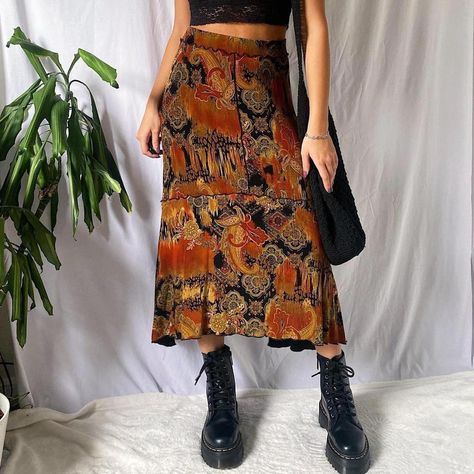 Vintage Burnt Orange Paisley Midi Skirt 🧡

The most... - Depop Silly Outfits, Hippy Skirt, Paisley Skirt, Fairy Skirt, Hippie Skirts, Vintage Fairy, Vintage Fairies, Coldwater Creek, Skirt Pattern