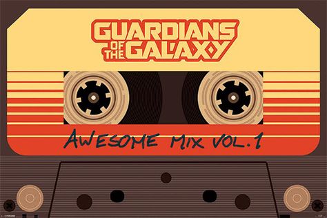 Awesome Mix Vol 1, Marvel Movie Posters, Galaxy Poster, Free Printable Wall Art, Cool Wall Decor, Marvel Posters, Audio Cassette, Ms Marvel, Marvel Wallpaper