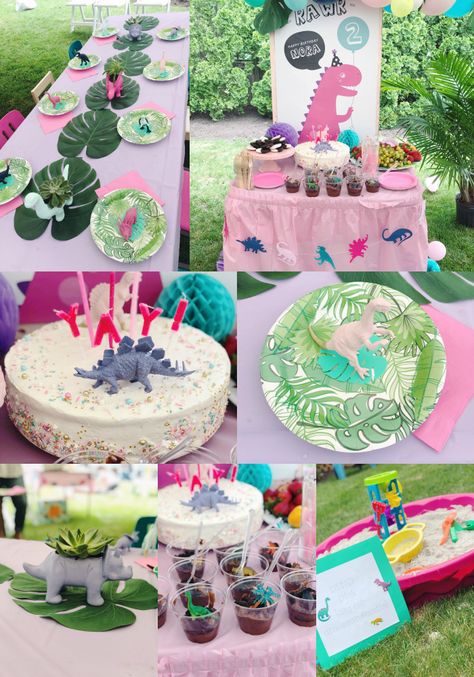 Girly Dinosaur, Dinosaur Themed Party, Dinosaur Birthday Theme, Girl Dinosaur Birthday, Dinosaur Birthday Party Decorations, Birthday Dinosaur, Dinosaur Themed Birthday Party, Dino Birthday Party, Dino Birthday