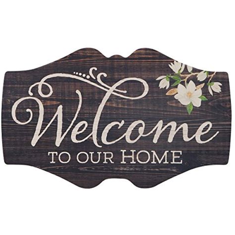 Welcome to Our Home Magnolia 18 x 11 Inch Wood Vintage Signature Wall Plaque Sign ** Check out this great product. (This is an affiliate link) #homedcor Signature Wall, Galvanized Metal Wall, Tree Branch Wall Decor, Metal Flower Wall Decor, Compass Wall Decor, Elephant Wall Decor, Starburst Wall Decor, Wood Wall Plaques, Traditional Wall Decor