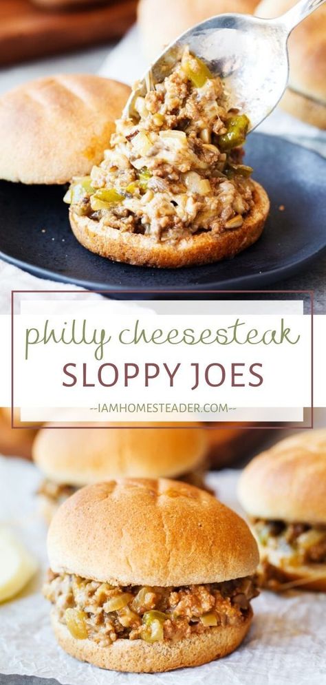 Cheese Steak Sliders Hawaiian Rolls, Steak Sliders Hawaiian Rolls, Cheesesteak Recipes, Cheese Steak Sliders, Sliders Hawaiian Rolls, Cheesesteak Sloppy Joes, Steak Sliders, Philly Cheesesteak Sloppy Joes, Cheesesteak Sandwich