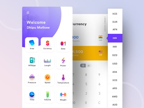 Unit Converter - Interaction concept design ux ui dhipu mathew interaction dhipu converter unit unit converter Unit Converter, Ui Design Dashboard, Ux App Design, App Design Layout, Android App Design, Mobile Application Design, Android Design, Mobile App Design Inspiration, App Interface Design