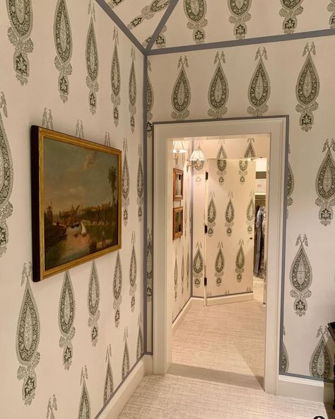 I love a jib door...almost as much as I love fabric walls! . #palmerweissinteriordesign #palmerweiss #lesindiennes #jibdoor #fabricwalls… | Instagram Jib Door, Hidden Closet, Fabric Walls, Hidden Door, I Love A, Fabric Wall, Dressing Room, Guest Bedroom, Love A