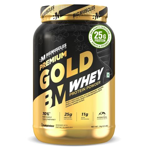 Bigmuscles Nutrition Premium Gold Whey 1Kg Whey Protein Concentrate, Muscle Protein, Whey Protein Powder, Whey Protein Isolate, Isolate Protein, Protein Supplements, Digestive Enzymes, Whey Protein, Protein Shakes