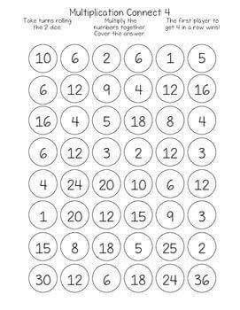 Multiplication Connect 4 Connect Four Multiplication Game, Multiplication Connect 4, Connect 4 Multiplication Game, Multiplication Printables, Maths Multiplication, Connect 4 Game, Fact Practice, Connect Four, Connect 4