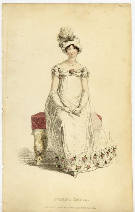 Regency Era Aesthetic, 1850 Fashion, Patterned Gown, Empire Clothing, Period Fashion, Regency Gown, Regency Era Fashion, Regency Period, 1800s Fashion