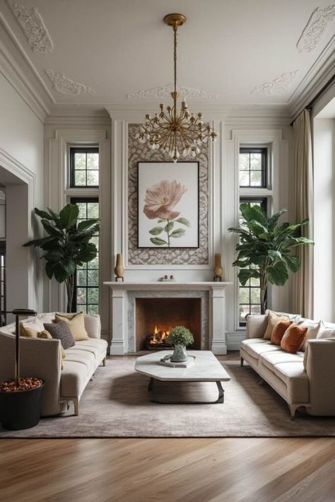 15 Best Modern Victorian Homes Designs for Timeless Elegance Light Victorian Interior, Modern Victorian Living Room Ideas, Baroque Living Room Modern, 1890s Interior Design, 1900 Home Interior, Traditional Victorian House Interior, French Country Modern Living Room, Victorian Living Room Ideas Modern, Modern French Chateau Interiors