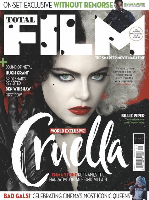 Cruella Poster, Cruella 2021, Magazine Cover Ideas, Disney Live Action Movies, Film Magazine, Cruella Deville, Babymoon Photos, Movie Magazine, Disney Live