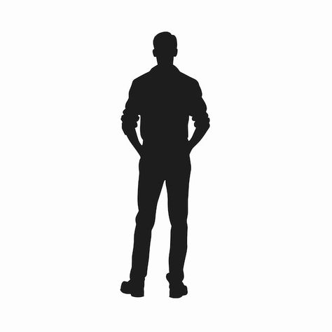 Man Standing Silhouette, Standing Silhouette, Guys Back, Person Silhouette, Man Silhouette, Silhouette People, Man Art, Man Standing, Silhouette Art