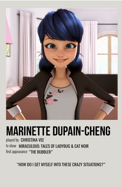 minimal polaroid character poster for marinette dupain-cheng from miraculous: tales of ladybug & cat noir Miraculous Poster, Mlb Poster, Disney Fairies Pixie Hollow, Marinette Dupain Cheng, Miraculous Characters, Film Posters Vintage, Instagram Photo Ideas Posts, Disney Fairies, Poster Series