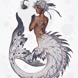 Anime Mermaid, Mermaid Drawings, Human Drawing, Mermaids And Mermen, Fantasy Creatures Art, Mythical Creatures Art, Profile On Instagram, Creature Concept Art, Mermaid Art