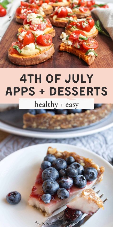 Healthy 4th Of July Appetizers, Paleo 4th Of July Food, 4th Of July Food Healthy Sides, Easy Healthy 4th Of July Desserts, July 4th Food Healthy, Healthy Fourth Of July Recipes, 4th Of July Healthy Food, Fourth Of July Appetizers For Party, Red White And Blue Appetizers