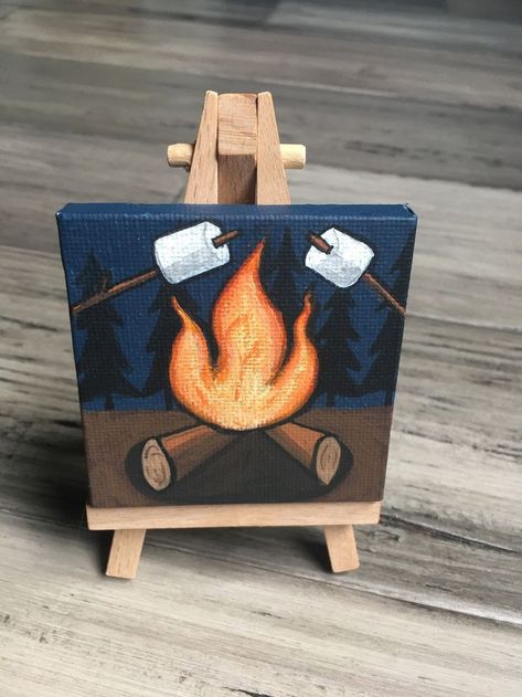 Art Mini Toile, Mini Toile, Cute Easy Paintings, Small Canvas Paintings, Simple Canvas Paintings, Cute Canvas Paintings, Easy Canvas Art, Canvas Drawings, Easy Canvas