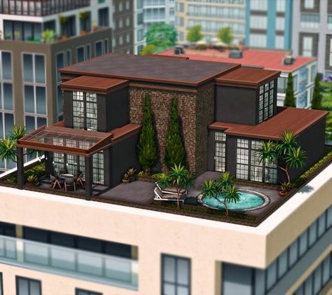 🕊️Daria | The Sims 4 Builder | ⛓️Loft Style Penthouse | Stop Motion on my YouTube: darikosims (link in bio) ▫️No CC ▫️Torres Amanecer, Ciudad Enamorada (20x20) ▫️107... | Instagram Spire Apartment Sims 4, Sims4 Apartment, Penthouse Sims 4, Sims 4 Penthouse, Sims 4 Build, Loft Style, The Sims 4, Stop Motion, Penthouse