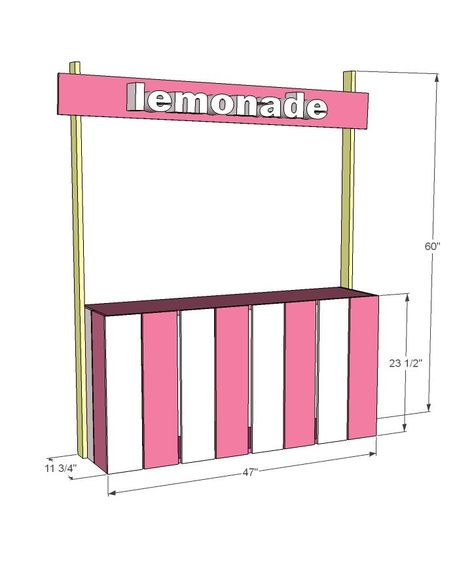 Pink Lemonade Stand, Kids Lemonade Stands, Build A Fence, Diy Lemonade Stand, Kids Lemonade, Diy Lemonade, Fence Picket, Fence Pickets, Diy Projects Plans