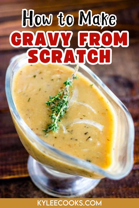 An image of gravy in a glass bowl How To Make Gravy From Scratch, Make Gravy, Gravy Recipe No Drippings, Gravy From Drippings, Gravy Recipe Easy, Gravy Without Drippings, Easy Homemade Gravy, Meat Gravy, How To Make Curry