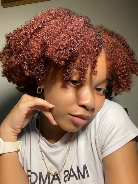 Dye Colours For Dark Skin Short Hair, Ginger Hair On Dark Skin, Afro 4c Hairstyles, 4c Styles, Short Twists Natural Hair, Short Twists, Honey Brown Hair, Type 4 Hair, Coloured Hair