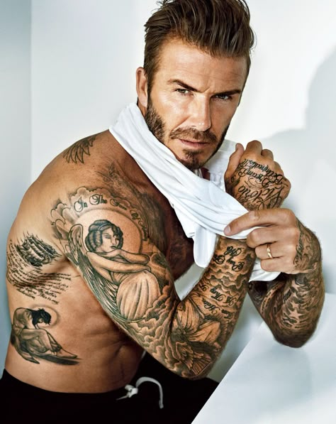 David Beckham for People Magazine November 2015 David Beckham Tattoos, David Beckham Style, David And Victoria Beckham, Inked Men, November 30, Beauty Tattoos, David Beckham, Love Tattoos, Man Alive