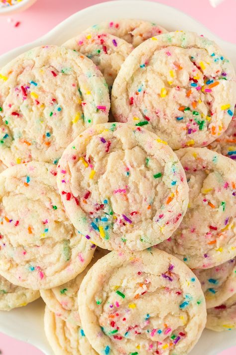 Funfetti Dessert Recipes, Homemade Confetti, Funfetti Cookie Recipe, Sprinkle Cookies Recipe, I Lost 100 Pounds, Confetti Cookies, Funfetti Cookies, Cookies From Scratch, Food Plan