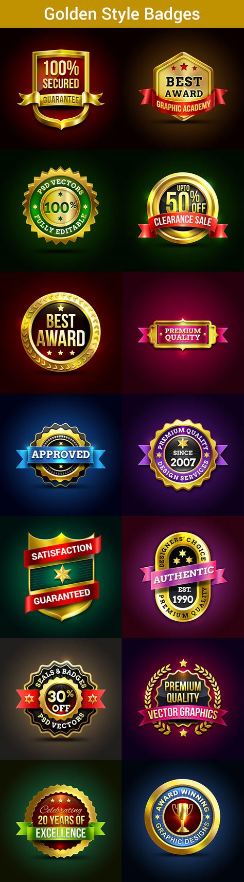 golden-badges Game Gui, Game Interface, Game Ui Design, Game Concept, 3d Texture, Game Icon, Game Logo, Game Ui, Design Styles