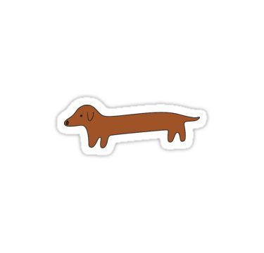 Dachshund Weenie Sticker Dachshund Sticker, Pngs For Moodboards, Dachshund Art, Small Drawings, Mini Dachshund, Dachshund Love, Weiner Dog, Dog Stickers, New Sticker