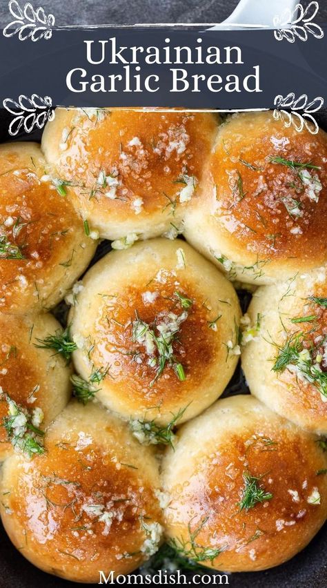 Garlic Herb Bread, Easy Focaccia Bread Recipe, Bread Yeast, Yeast Free Breads, Slovak Recipes, Homemade Flatbread, Eastern European Recipes, Yeast Dough, Herb Bread