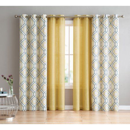 Rideaux Shabby Chic, Plain Curtains, Geometric Solids, Living Room Decor Curtains, Curtains Living, Custom Drapes, Home Curtains, Curtain Designs, Grommet Curtains