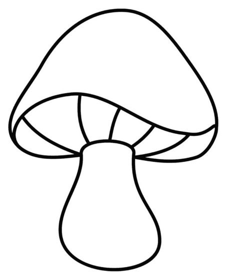 Free Printable Mushrooms, Mushroom Stencils Free Printable, Mushroom Templates Free Pattern, Free Mushroom Printables, Mushrooms Drawing Easy, Mushroom Template Free Printable, Mushroom Coloring Pages Free Printable, Cute Outlines, Mushroom Drawing Easy