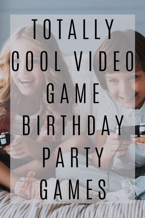 Totally Cool Video Game Birthday Party Games - Peachy Party Video Game Party Activities, Gamer Party Games, Video Game Birthday Party Games, Video Game Birthday Party Activities, Video Game Party Games, Gaming Birthday Party Ideas Boys, Birthday Party Games Ideas, Nintendo Birthday Party, Fortnite Map