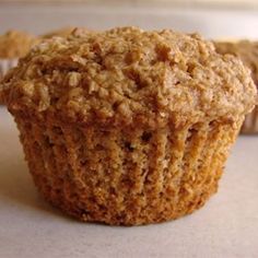 Oatbran Muffin 6 ct: 1 C. oat bran hot cereal uncooked,1⁄8 C. firmly packed brown sugar, 1 tsp. baking powder,1⁄4 tsp. salt, 1/2 C. milk, 4 tsp. beaten egg, 1⁄8 C. honey or maple syrup, 1 Tbsp. vegetable oil. Stir in 1/4 C. frozen blueberries or 1 small ripe mashed banana. Oat Bran Muffin Recipe, Oat Bran Muffins, Sourdough Muffins, Muffins Blueberry, Bran Muffin Recipes, Dukan Diet Recipes, Oat Bran, Bran Muffins, Zucchini Muffins