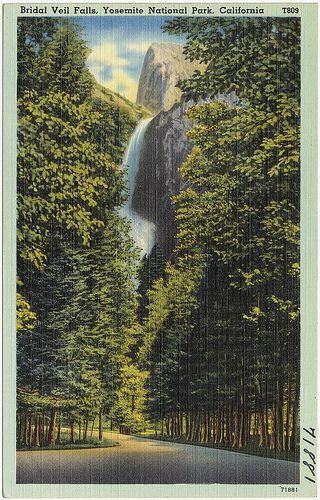 Yosemite Poster, Nature Poster, Bridal Veil Falls, Postal Vintage, Geniale Tattoos, Nature Posters, Yosemite National, National Park Posters, Vintage Landscape