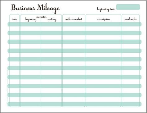 Mileage Tracker Mileage Tracker Printable, Track Mileage, Mileage Tracker, Budget Planner Free, Boutique Studio, Work Goals, Templates Free Design, Work Plans, Printable Business