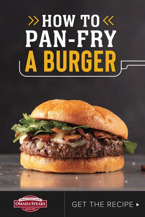 How to pan-fry a burger Best Pan Fried Burgers, Pan Fried Cheeseburger, Frying Hamburgers On Stove, Cooking Burgers On The Stove, Best Way To Cook Hamburgers Inside, Pan Fried Burgers Ground Beef, Pan Fried Hamburger Patties, Best Hamburgers On The Stove, Pan Hamburgers