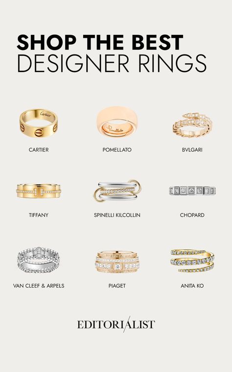 Discover the best designer rings from Cartier, Tiffany & Co., and Bulgari. Stay stylish with the latest ring trends and find your perfect fit. Gold Coin Jewelry, Tiffany Co Rings, Tiffany Rings, Tiffany T, High Fashion Jewelry, Luxury Jewelry Brands, David Webb, Designer Rings, Ring Trends