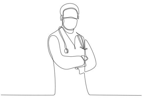 Portrait of female doctor continuous one line drawing one hand drawn minimalist design 7435362 Vector Art at Vecteezy Male Doctor Drawing, Doctor Drawing, Male Doctor, One Line Drawing, Tree Saw, Female Doctor, Cityscape Photos, Logo Banners, Nature Backgrounds