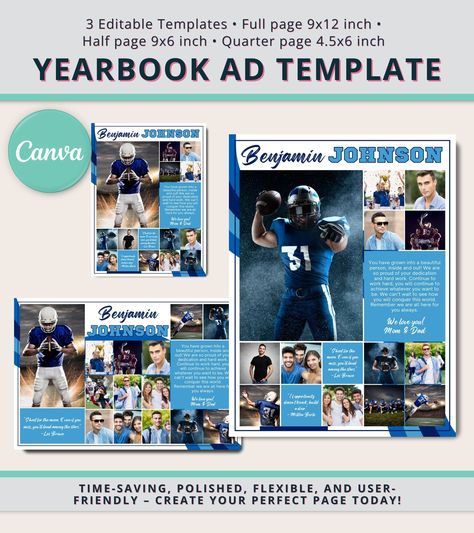 Senior Yearbook Page, Senior Yearbook Ad Template, Graduation Yearbook, Yearbook Ad Template, Senior Yearbook Ads, Yearbook Ad, Senior Ads, Yearbook Template, Senior Year Fun