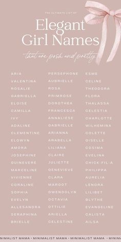 Elegant Names Girl, Coquette Baby Names, R Names For Girls Baby, Baby Girl Names Rare, Elegant Girl Names, Nature Inspired Names, Baby Girl Names Elegant, Name Boards, Pretty Names